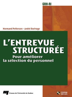 cover image of L' entrevue structurée